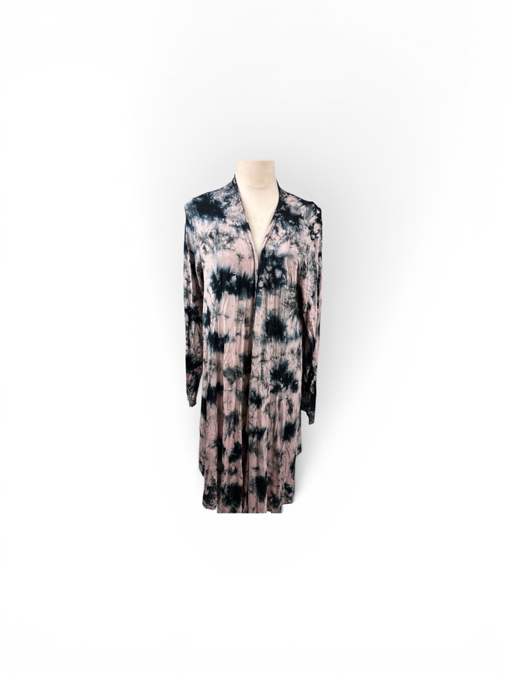 torrid Pink and Black Tie-Dye Knit Cardigan duster size 00-M/L-10